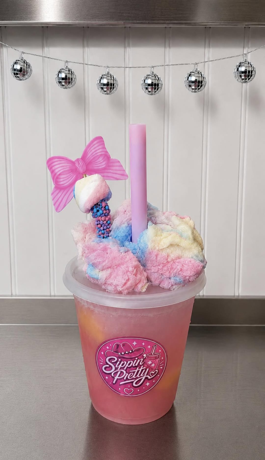 Cotton candy loaded lemonade from Sippin' Pretty
